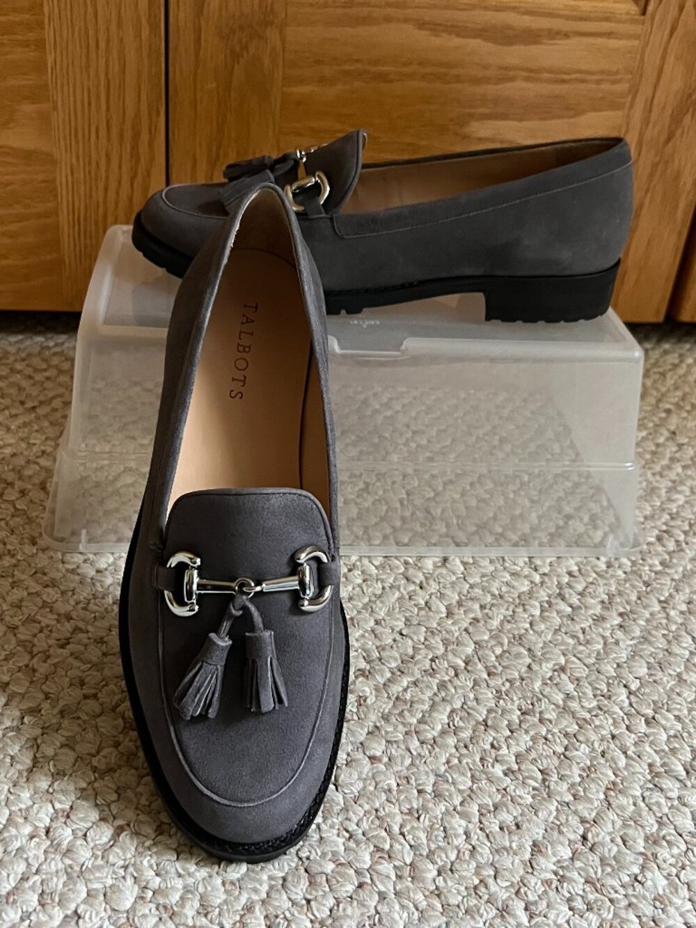 TALBOTS -- Cassidy Horsebit Tasseled Suede Lug Loafer -- NEW with Box